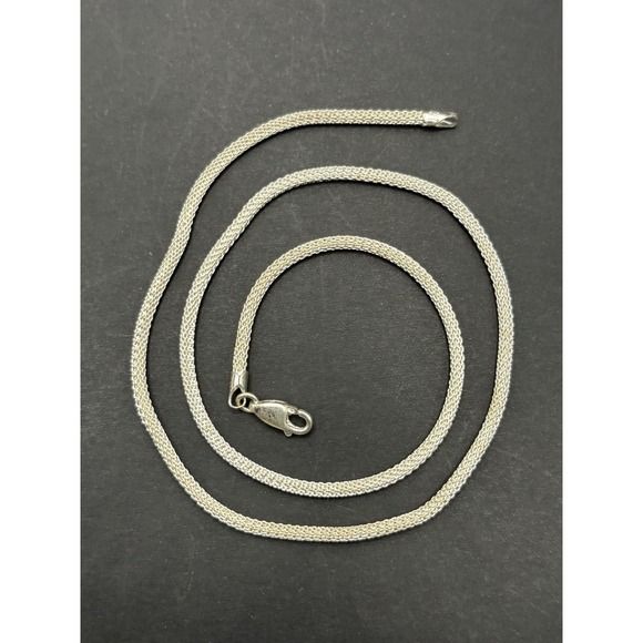 Jewelry - Vintage 18" Sterling Silver Mesh Chain Necklace 8 Grams 2.4MM G7